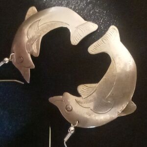 Vintage berber silver dolphin earrings.